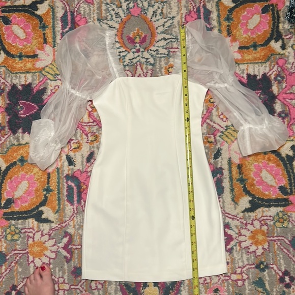 Amanda Uprichard Revolve Puff Sleeve Tia Dress in Ivory New Size XS Bridal - Picture 15 of 16